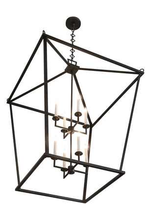 Meyda Tiffany - 190127 - Eight Light Pendant - Kitzi - Textured Black