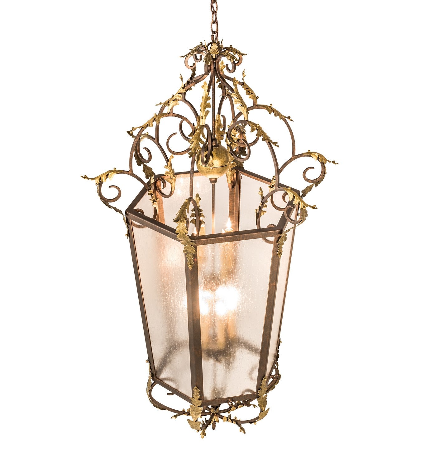 Meyda Tiffany - 194627 - 12 Light Pendant - Acanthus - Light Tobacco/Antique Gold