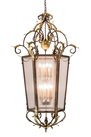 Meyda Tiffany - 194627 - 12 Light Pendant - Acanthus - Light Tobacco/Antique Gold