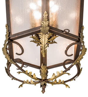 Meyda Tiffany - 194627 - 12 Light Pendant - Acanthus - Light Tobacco/Antique Gold