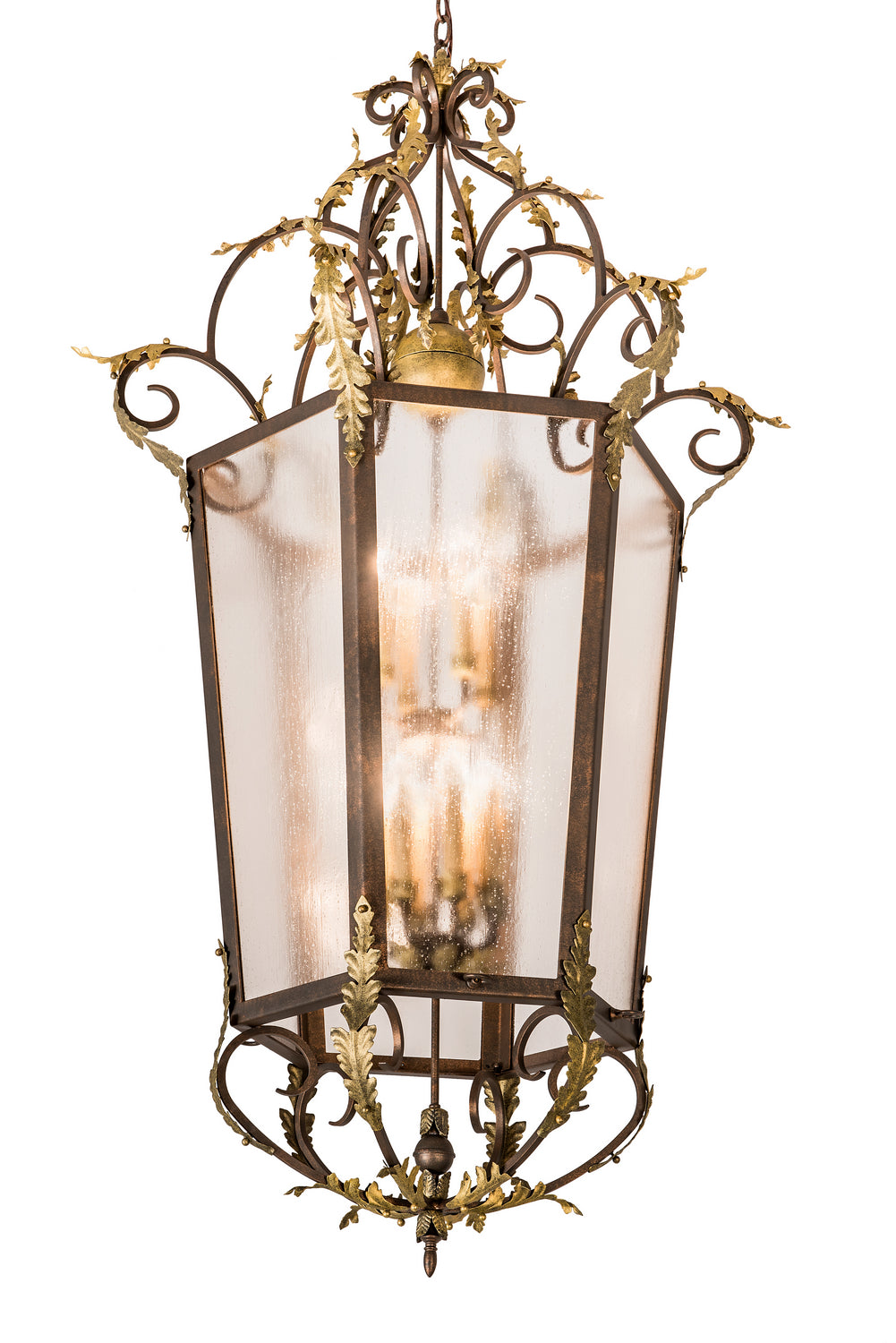 Meyda Tiffany - 194627 - 12 Light Pendant - Acanthus - Light Tobacco/Antique Gold