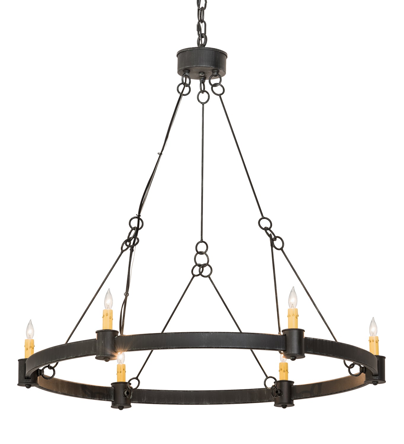 Meyda Tiffany - 190565 - Six Light Chandelier - Kenosha - Antique Iron Gate