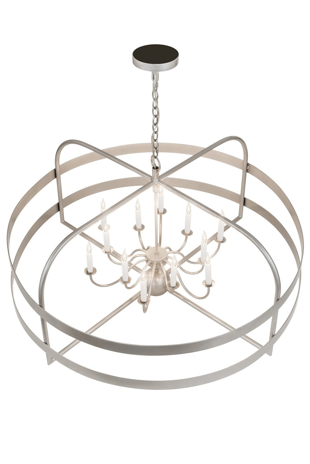 Meyda Tiffany - 192243 - 12 Light Chandelier - Aldari - Nickel Powder Coat