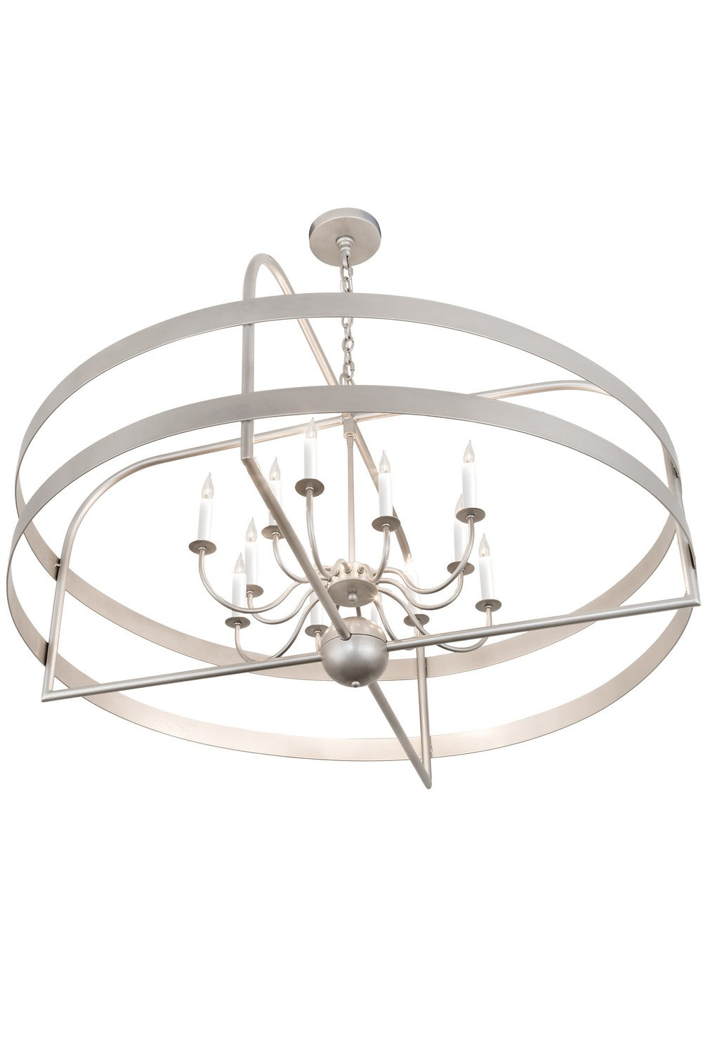 Meyda Tiffany - 192243 - 12 Light Chandelier - Aldari - Nickel Powder Coat