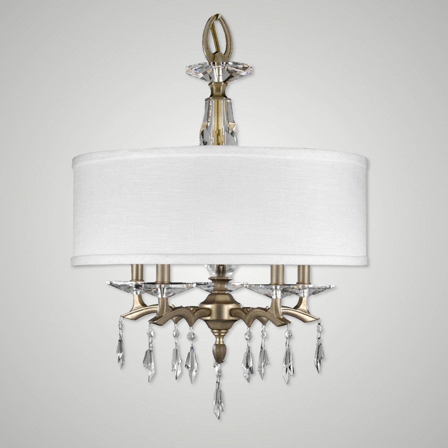 American Brass & Crystal - CH5602-G-36G-ST-HL - Five Light Chandelier - Kaya - Old Brass