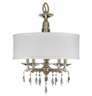 American Brass & Crystal - CH5602-G-36G-ST-HL - Five Light Chandelier - Kaya - Old Brass