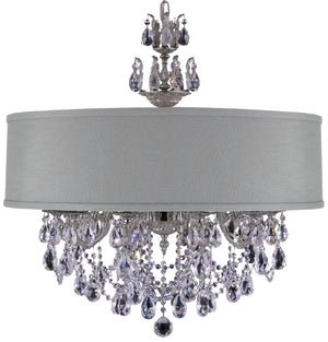 American Brass & Crystal - CH6562-O-08G-PI-GL - Ten Light Chandelier - Llydia - Silver