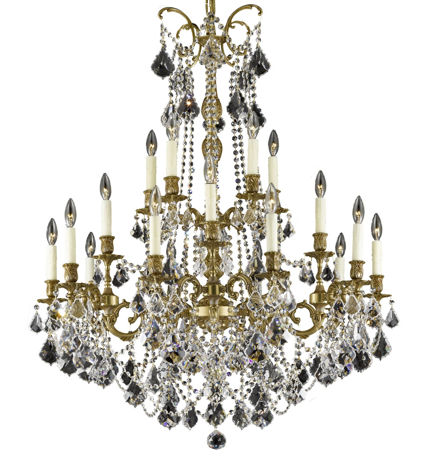 American Brass & Crystal - CH9865-A-03G-PI - 20 Light Chandelier - Sterling - French Gold Glossy