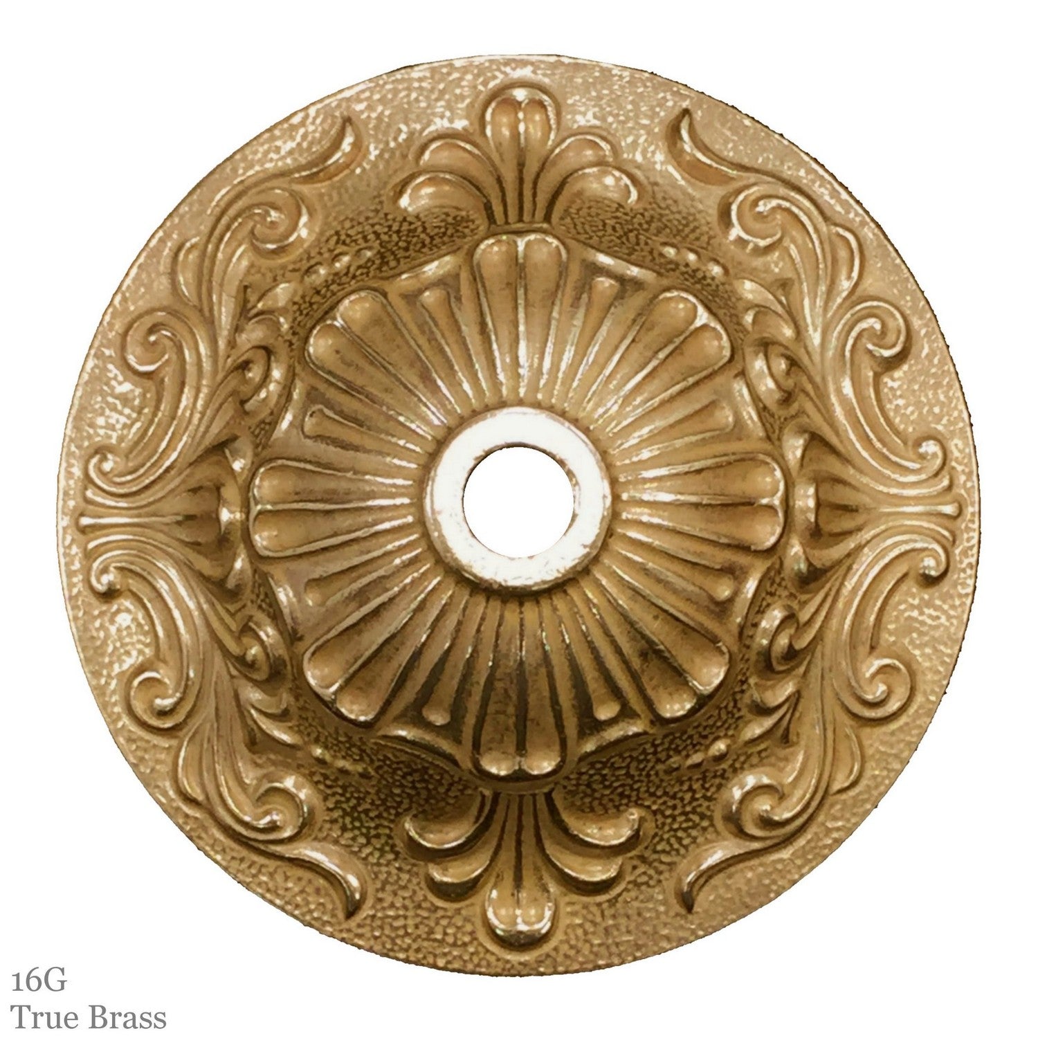 American Brass & Crystal - FM8615-P-16G - Three Light Flush Mount - Corinthian - True Brass