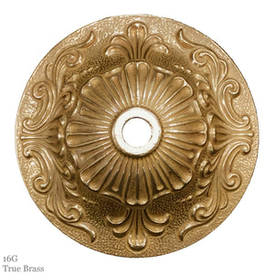 American Brass & Crystal - FM8615-P-16G - Three Light Flush Mount - Corinthian - True Brass