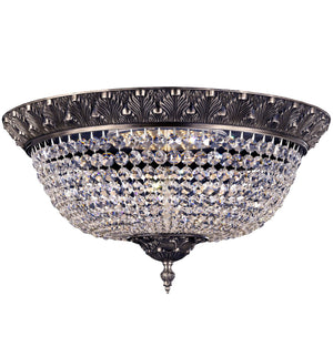 American Brass & Crystal - FM8622-P-10G - LED Flush Mount - Corinthian - Antique Silver