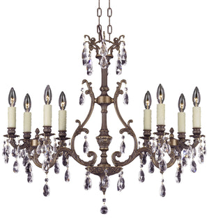 American Brass & Crystal - IL9671-2-O-21S-PI - Eight Light Island Pendant - Chateau - Palace Bronze