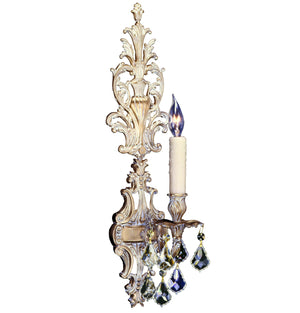 American Brass & Crystal - WS9484-A-04G-PI - One Light Wall Sconce - Wall Sconce - Antique White Glossy