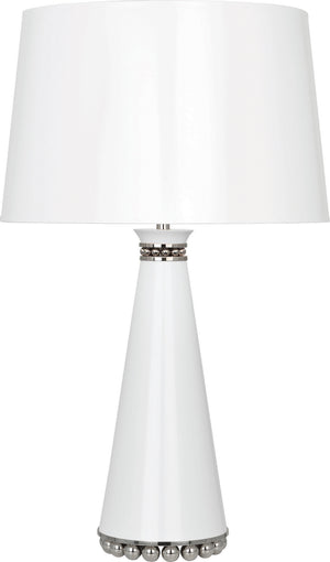 Robert Abbey - LY45 - One Light Table Lamp - Pearl - Lily Lacquered Paint and Polished Nickel