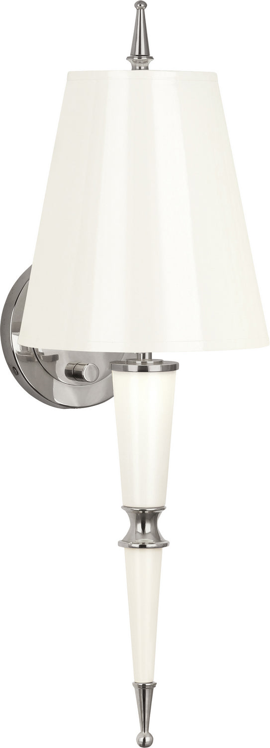 Robert Abbey - W603 - One Light Wall Sconce - Jonathan Adler Versailles - Lily Lacquered Paint w/Polished Nickel