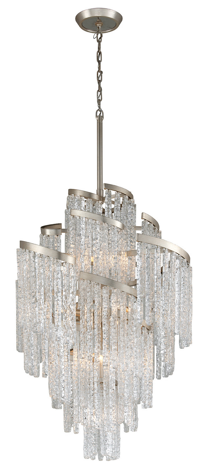 Corbett Lighting - 243-413 - 13 Light Chandelier - Mont Blanc - Modern Silver Leaf