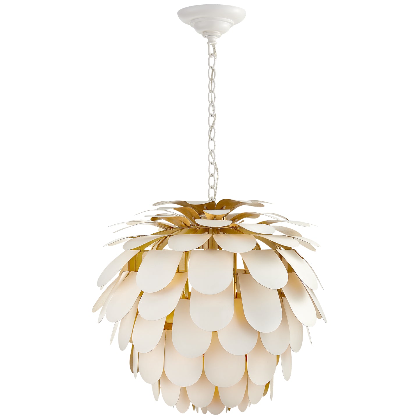 Visual Comfort Signature - CHC 5157WHT/G - One Light Chandelier - Cynara - Plaster White