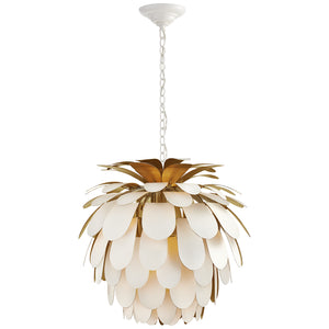 Visual Comfort Signature - CHC 5165WHT/G - One Light Chandelier - Cynara - Plaster White