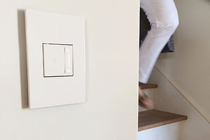 Legrand - AWP1G2WHW10 - One-Gang Screwless Wall Plate with Microban - adorne - Gloss White on White