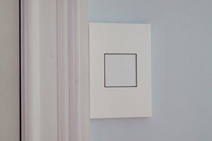 Legrand - AWP1G2WHW10 - One-Gang Screwless Wall Plate with Microban - adorne - Gloss White on White