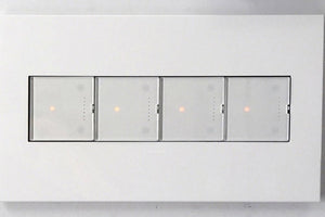 Legrand - AWP4GWHW4 - Four-Gang Screwless Wall Plate with Microban - adorne - Gloss White on White