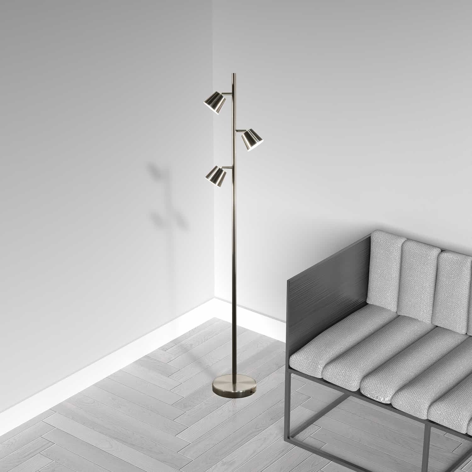 Dainolite Ltd - 625LEDF-SC - LED Floor Lamp - Modern - Satin Chrome