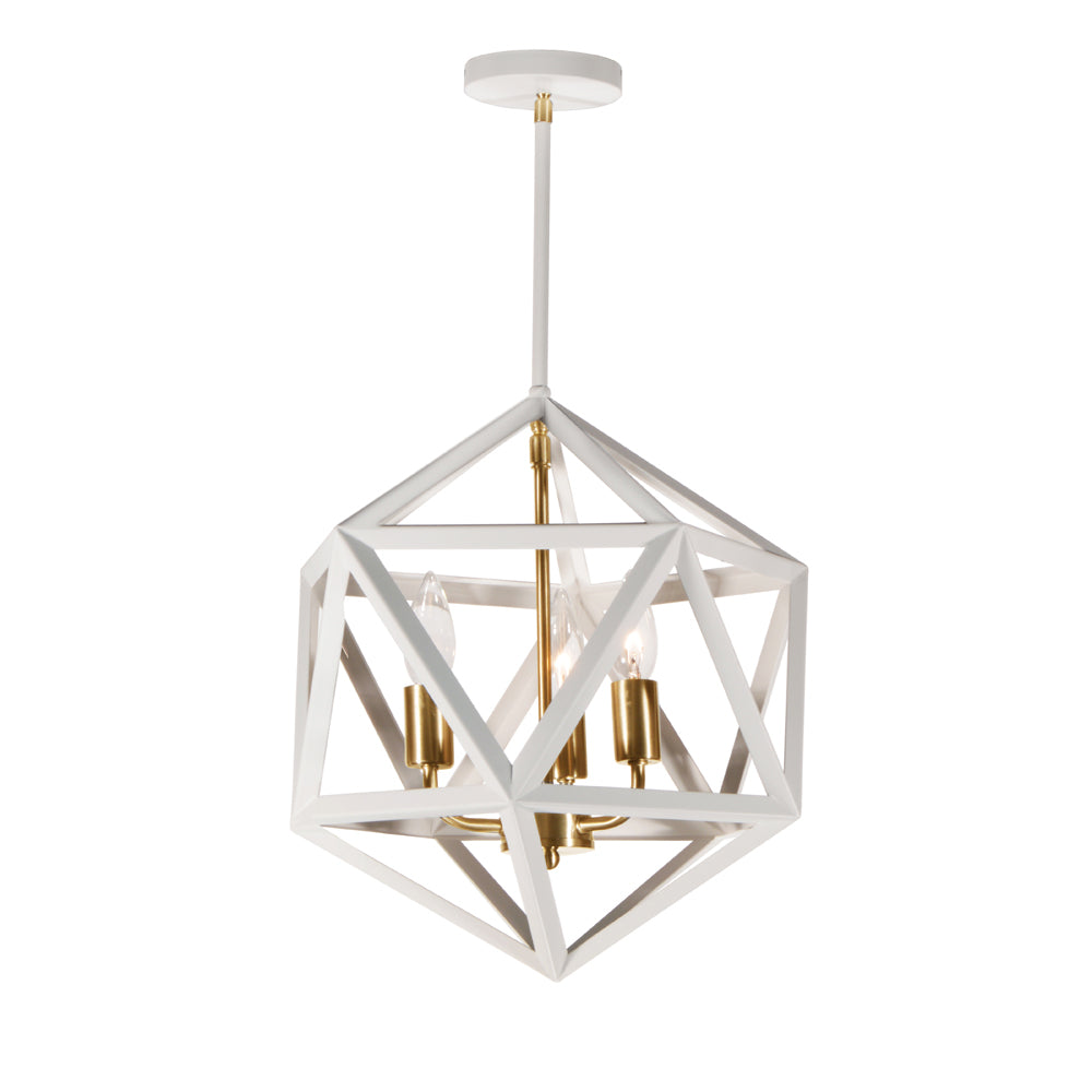 Dainolite Ltd - ARC-143C-WH-VB - Three Light Chandelier - Archello - White