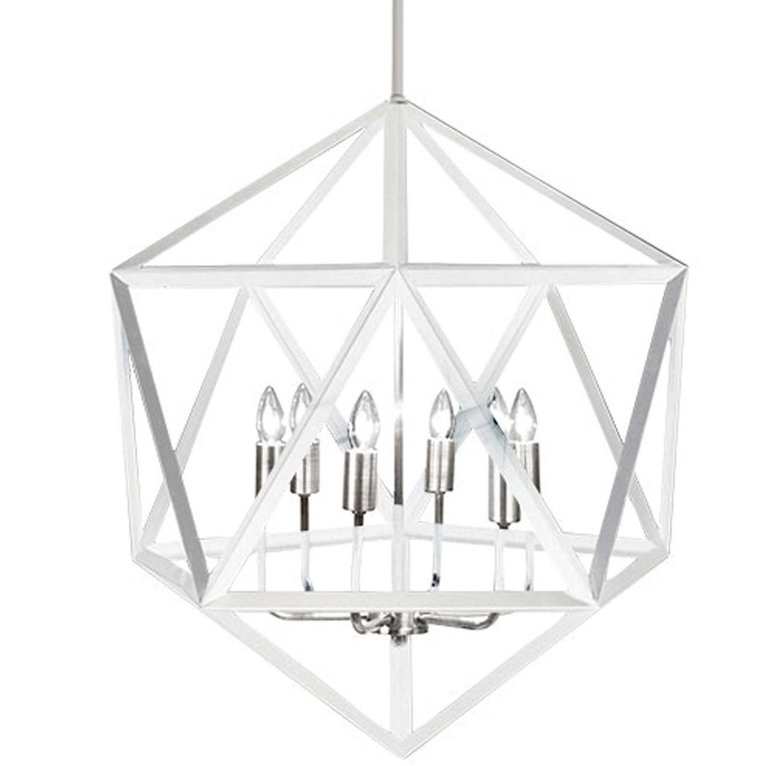 Dainolite Ltd - ARC-226C-WH-SC - Six Light Chandelier - Archello - White