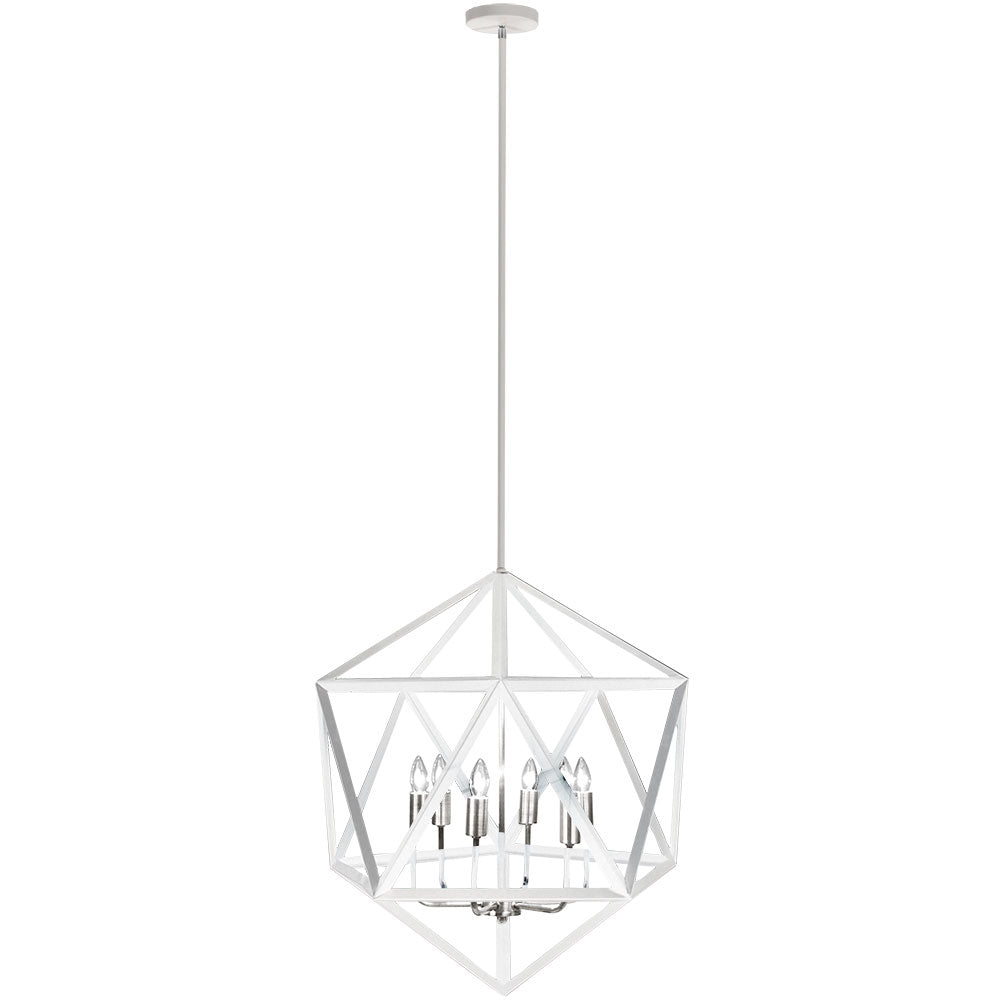 Dainolite Ltd - ARC-226C-WH-SC - Six Light Chandelier - Archello - White