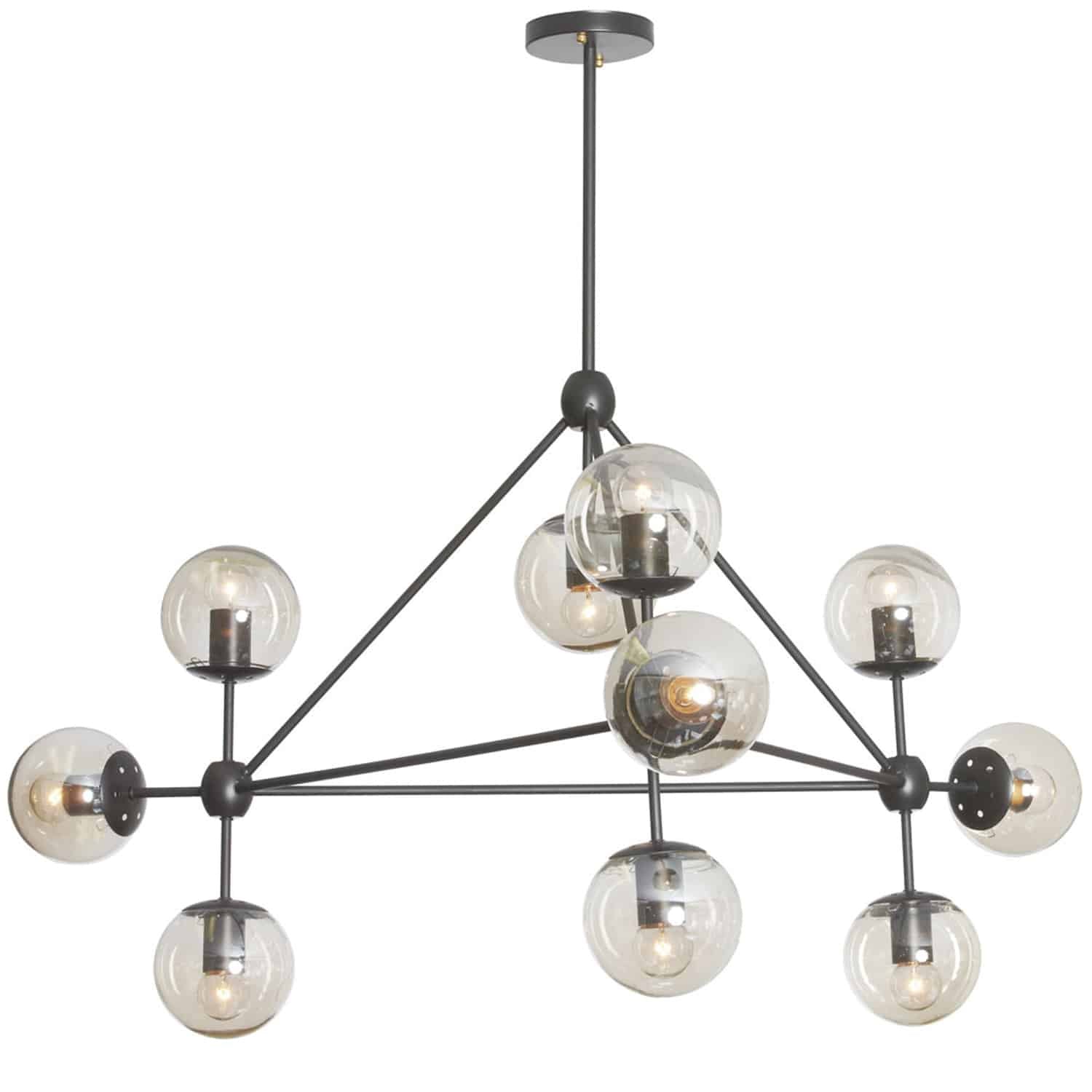 Dainolite Ltd - DMI-4410C-BK - Ten Light Chandelier - Domi - Black