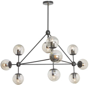 Dainolite Ltd - DMI-4410C-BK - Ten Light Chandelier - Domi - Black