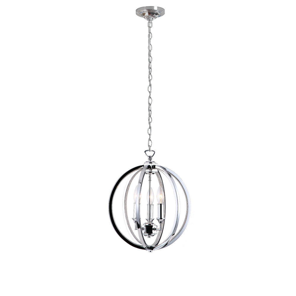 Dainolite Ltd - KAR-143C-PC - Three Light Chandelier - Karland - Polished Chrome