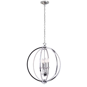 Dainolite Ltd - KAR-206C-PC - Six Light Chandelier - Karland - Polished Chrome