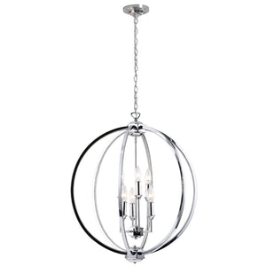 Dainolite Ltd - KAR-246C-PC - Six Light Chandelier - Karland - Polished Chrome