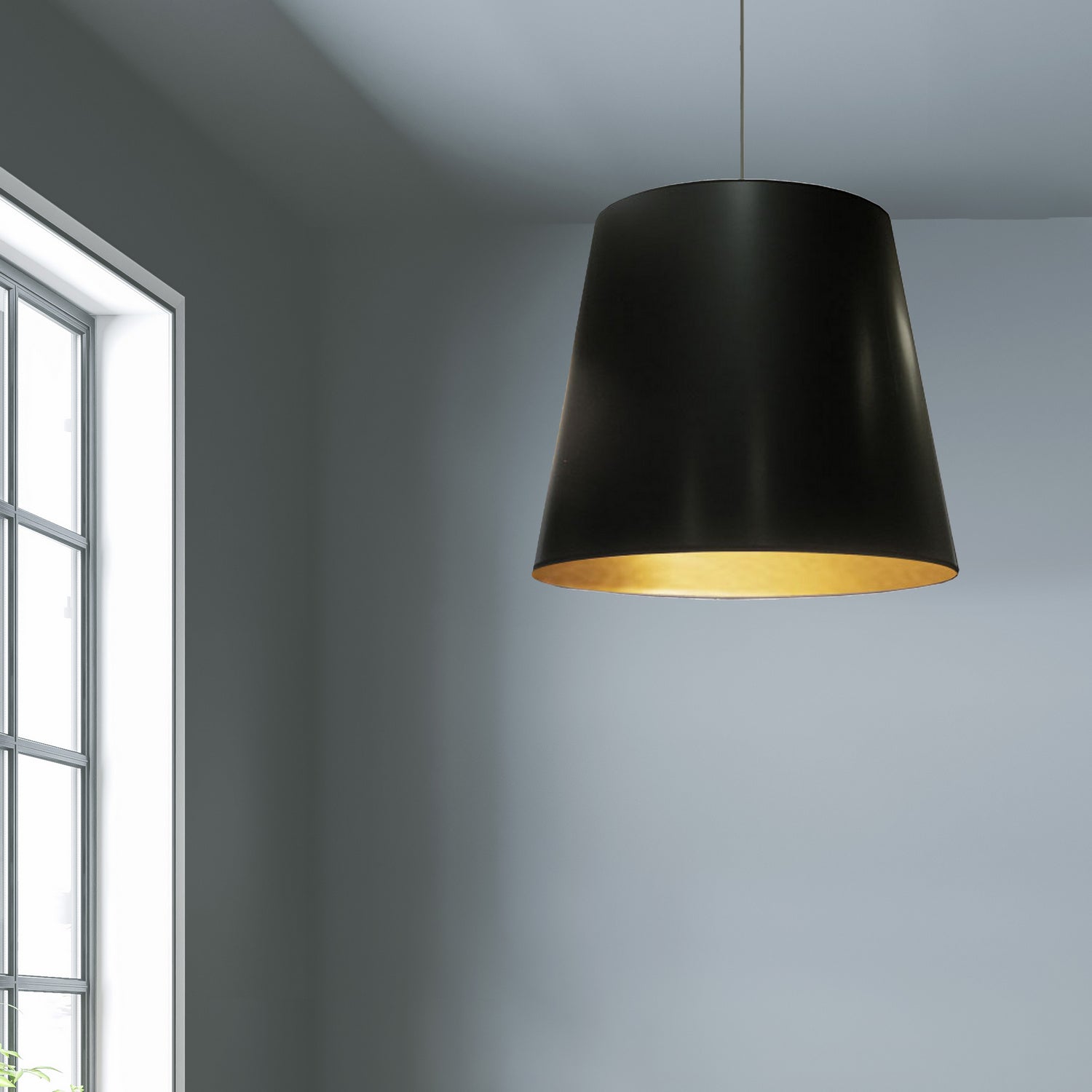 Dainolite Ltd - OD-L-698 - One Light Pendant - Oversized Drum - Black