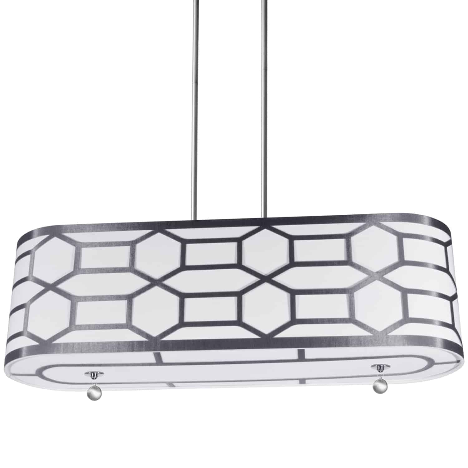 Dainolite Ltd - PEM-344HP-PC-SV - Four Light Pendant - Pembroke - White