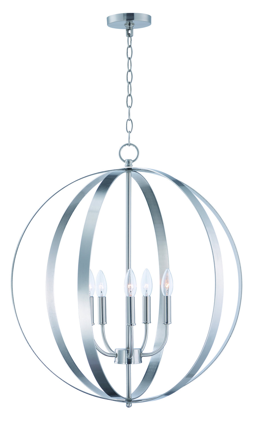 Maxim - 10032SN - Five Light Chandelier - Provident - Satin Nickel