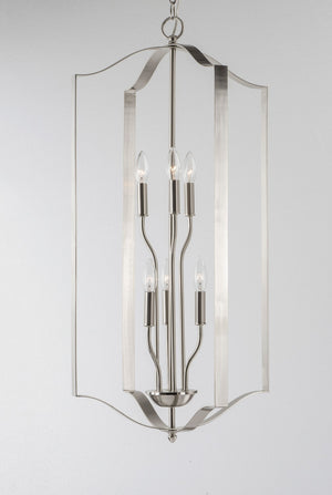 Maxim - 10038SN - Six Light Chandelier - Provident - Satin Nickel