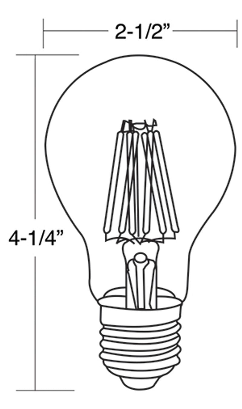 Westgate - A19-FLA-7W-40K-D - Light Bulb - Clear