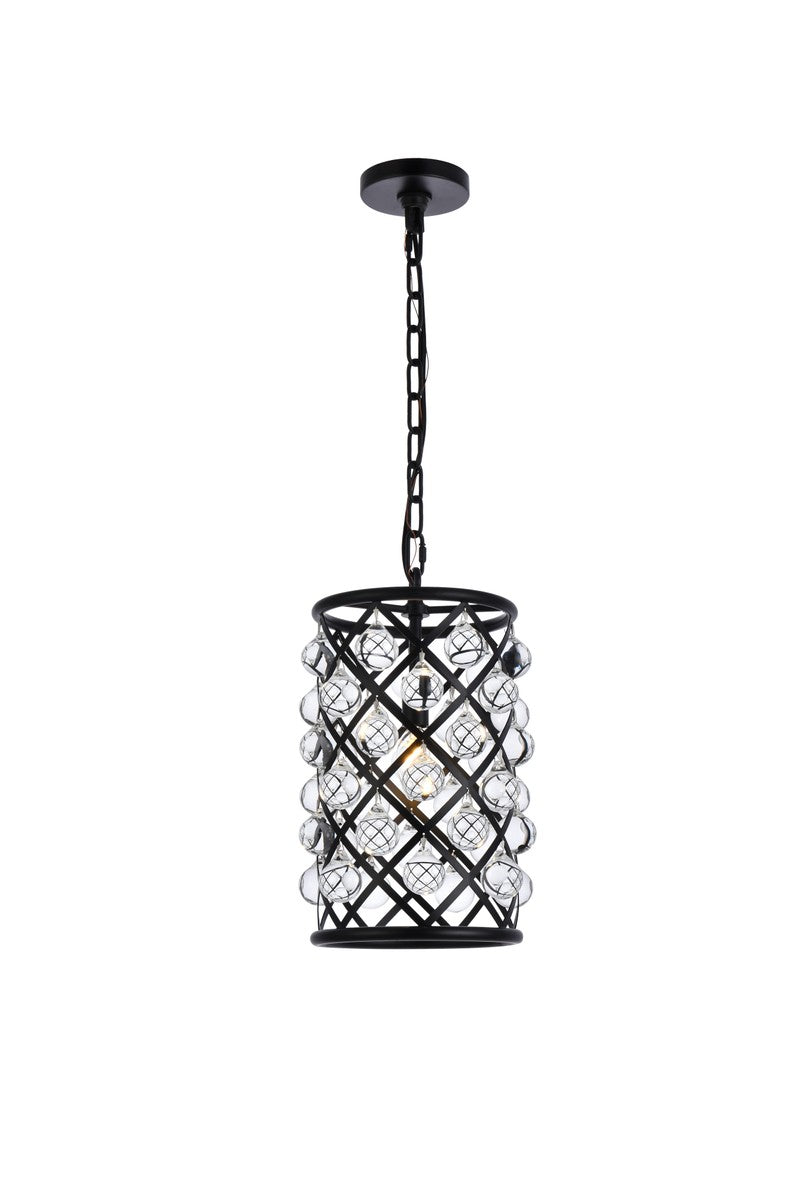 Elegant Lighting - 1204D8MB/RC - One Light Pendant - Madison - Matte Black