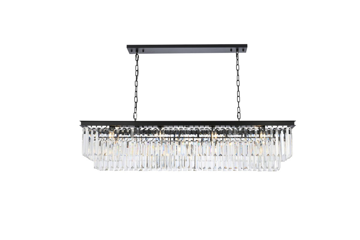 Elegant Lighting - 1232D60MB/RC - 12 Light Chandelier - Sydney - Matte Black