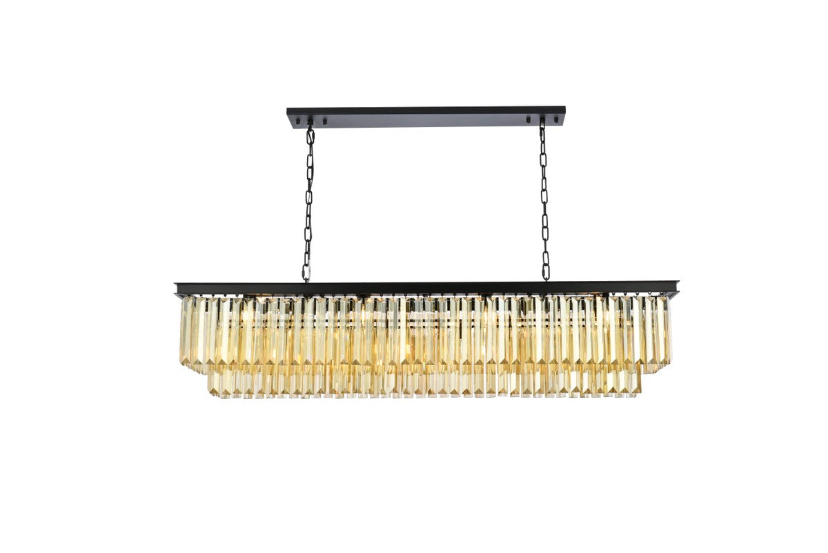 Elegant Lighting - 1232D60MB-GT/RC - 12 Light Chandelier - Sydney - Matte Black