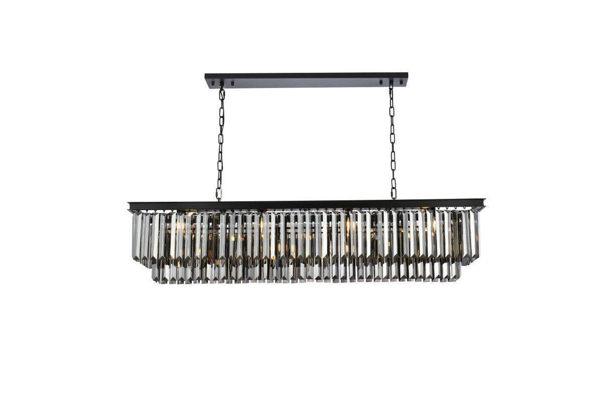 Elegant Lighting - 1232D60MB-SS/RC - 12 Light Chandelier - Sydney - Matte Black