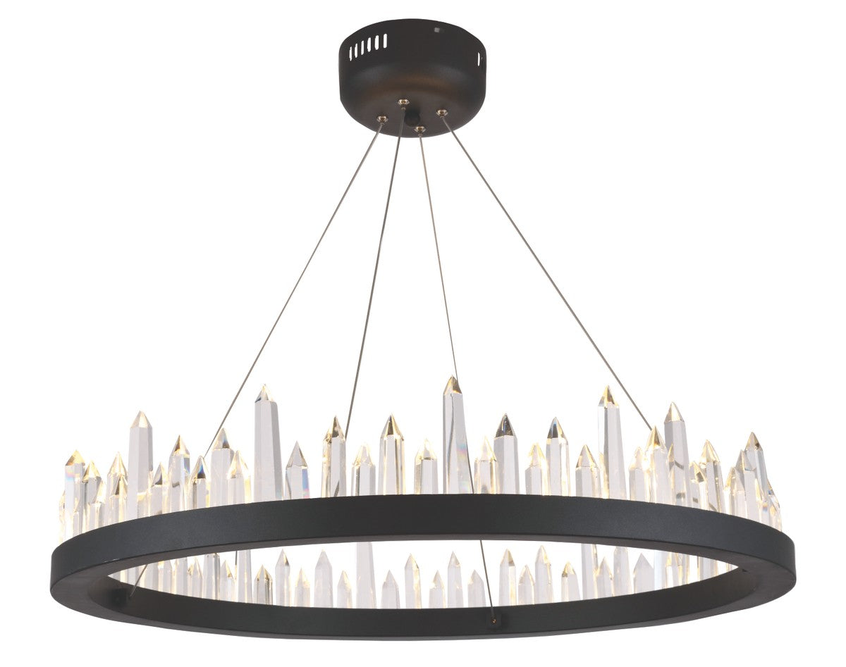 Elegant Lighting - 1705D26SDG - LED Chandelier - Malta - Satin Dark Grey