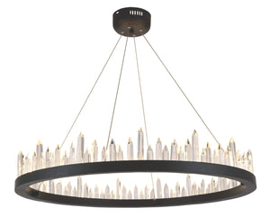 Elegant Lighting - 1705D31SDG - LED Chandelier - Malta - Satin Dark Grey