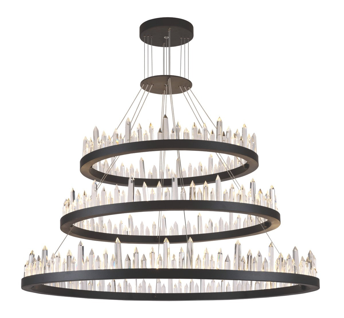 Elegant Lighting - 1705G3LSDG - LED Chandelier - Malta - Satin Dark Grey