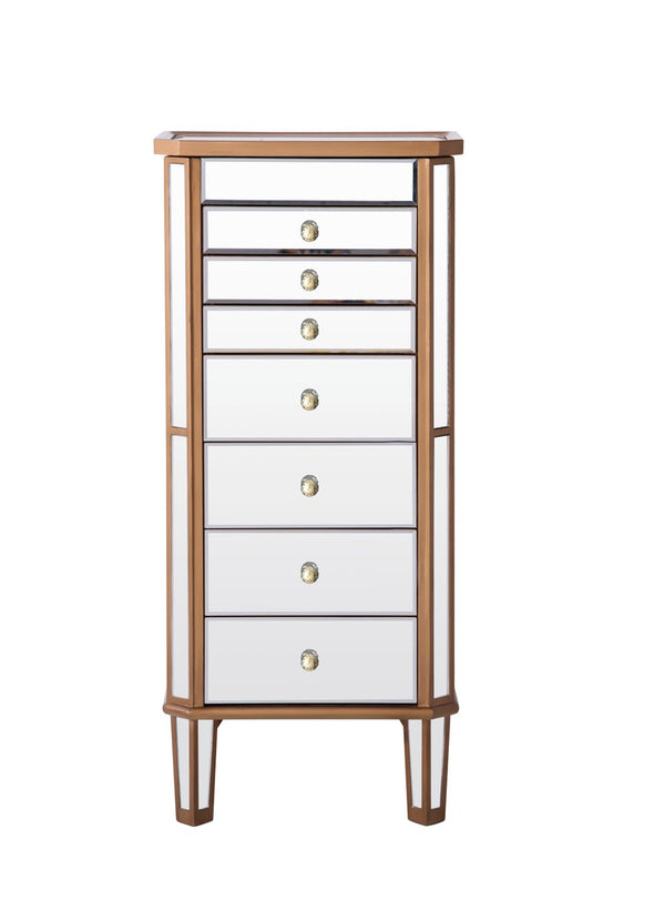 Elegant Lighting - MF6-1103GC - Jewelry Armoire - Contempo - Hand rubbed antique gold
