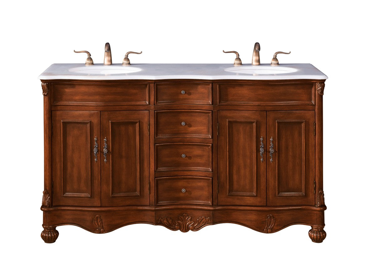 Elegant Lighting - VF-1048 - Double Bathroom Vanity - Windsor - Teak