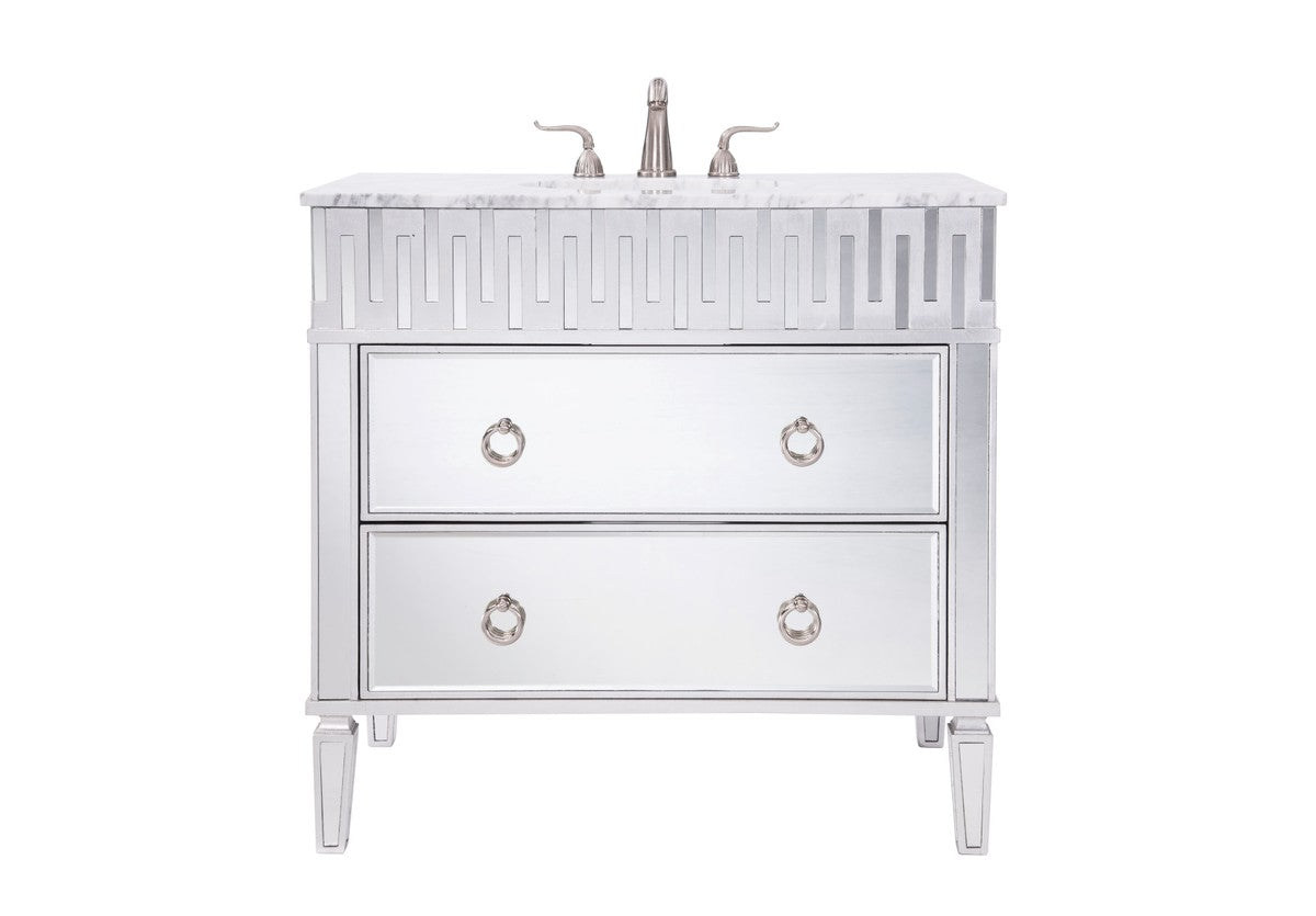 Elegant Lighting - VF-1104 - Single Bathroom Vanity - Nouveau - Clear Mirror