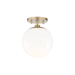 Mitzi - H105601-AGB - One Light Semi Flush Mount - Stella - Aged Brass